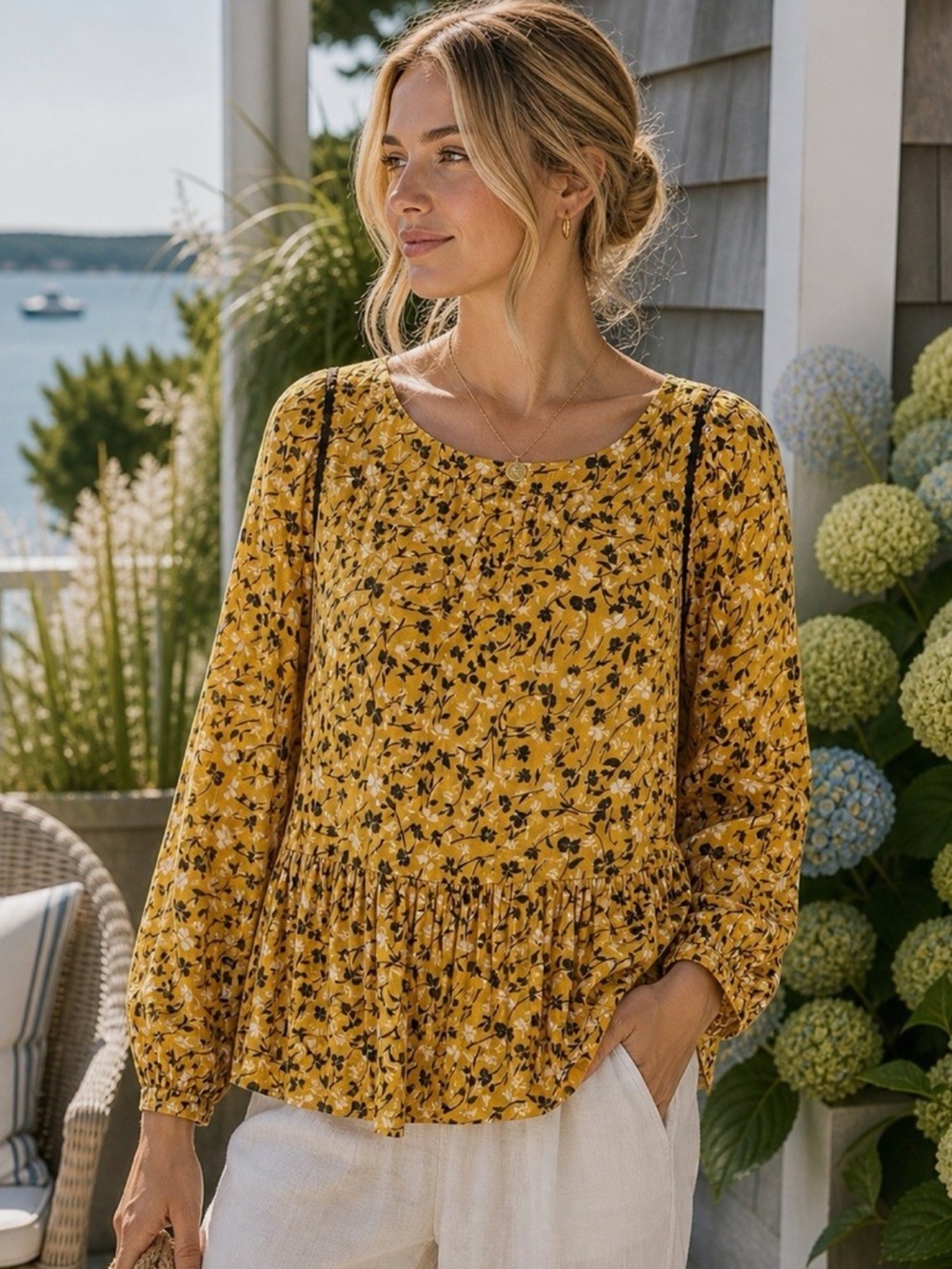 Maeve  by ATHROPOLOGIE Cheyenne Peplum Blouse